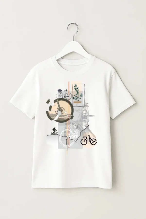 Mountain Bike Design White Shirt