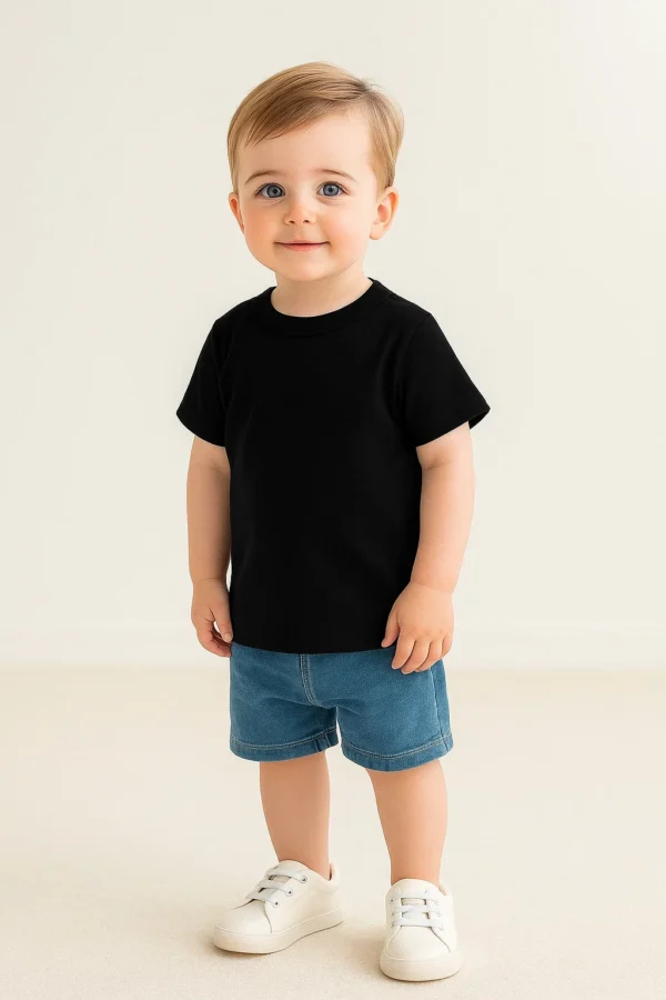 Unisex Black Baby T-shirt